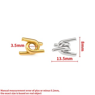 Thép không gỉ Nút Thắt Hạt diy Trang Sức Vòng Cổ Phụ Kiện Vòng Tay Vàng 18k Kink Mặt Dây Chuyền