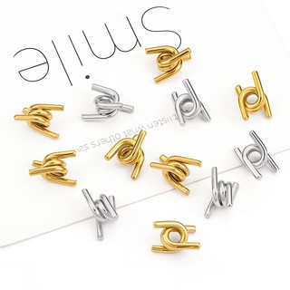 Thép không gỉ Nút Thắt Hạt diy Trang Sức Vòng Cổ Phụ Kiện Vòng Tay Vàng 18k Kink Mặt Dây Chuyền