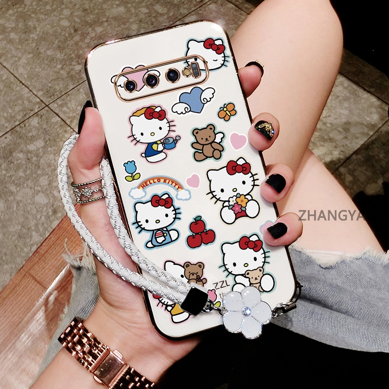 Ốp Lưng Dành Cho Samsung NOTE 9 NOTE 8 Mạ Chống Rơi TPU Vỏ Điện Thoại Silicon Mới Một Thiết Kế Thẩm Mỹ Có Họa Tiết Hình Mèo Và Trái Tim Màu Hoạt Hình Dễ Thương Và Dây Miễn Phí
