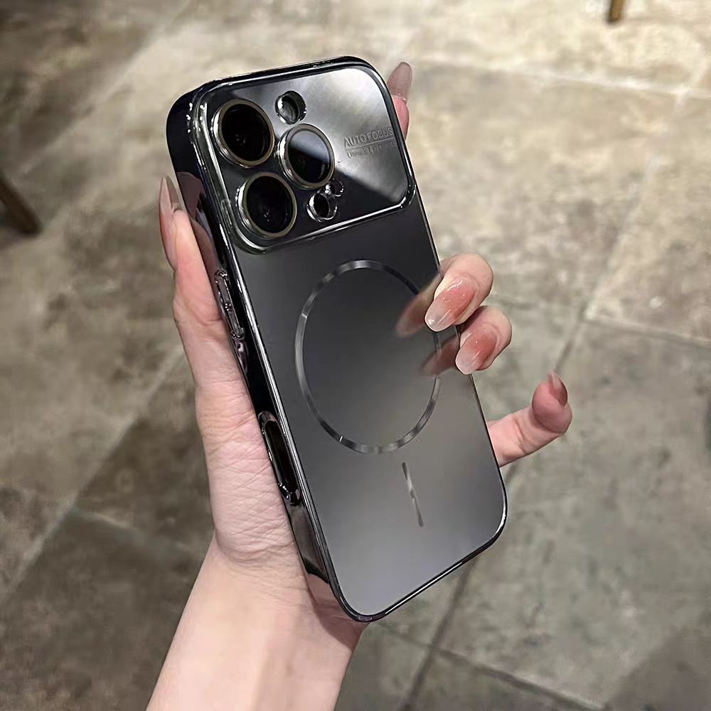 Có màng ống kính / Vỏ cứng cửa sổ lớn mạ tương thích cho iPhone 13 pro max 14 pro max 15 pro max 16 pro max 17 pro max