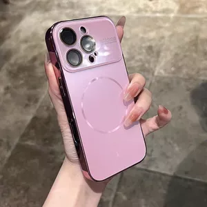 Có màng ống kính / Vỏ cứng cửa sổ lớn mạ tương thích cho iPhone 13 pro max 14 pro max 15 pro max 16 pro max 17 pro max