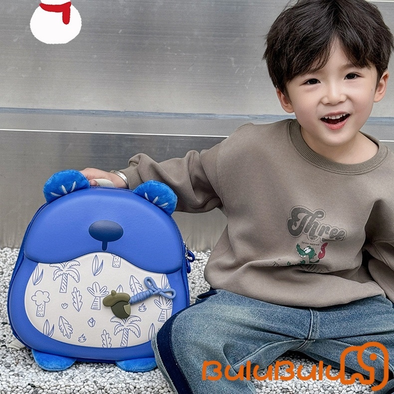 Ba lô Kawaii dành cho trẻ em Ba lô đi học hình gấu hoạt hình EVA cho bé gái Bé trai 3-6 tuổi