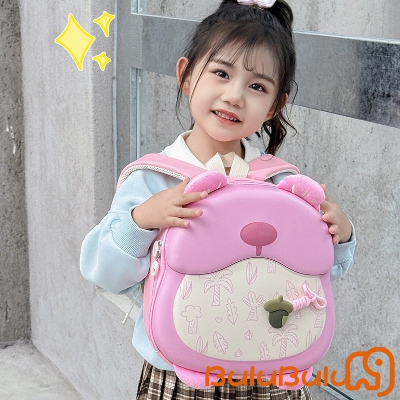 Ba lô Kawaii dành cho trẻ em Ba lô đi học hình gấu hoạt hình EVA cho bé gái Bé trai 3-6 tuổi