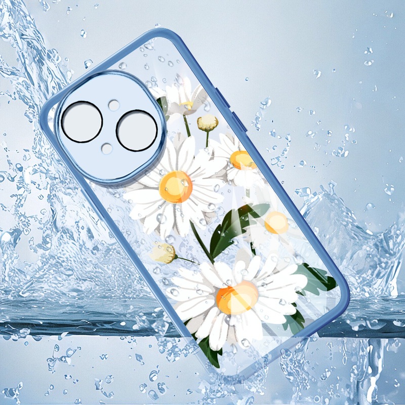 Ốp Điện Thoại Thời Trang YBD Cho ITEL A50C A90 Tecno Spark Go 1 2024 Spark Go 1S Tecno POP 9 Spark Go 2025 Minh Họa Nghệ Thuật Daisy Vỏ Dưới Trong Suốt