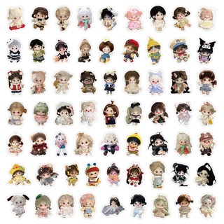 60 Chiếc Búp Bê Kawaii Dán Hoạt Hình Graffiti Laptop Guitar Quà Tặng Nhật Ký Chống Nước Trang Trí Miếng Dán