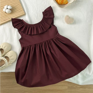 kiểu mới mùa hè Váy xếp ly lưng hình bướm bên bờ biển mùa hè dành cho bé gái