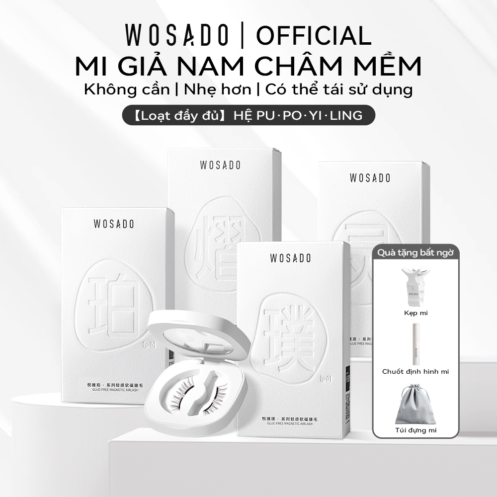 WOSADO Bộ Sưu Tập Lông Mi Giả 3d Từ Tính Tự Nhiên Tái Sử Dụng Được Chất Lượng Cao Chuyên Nghiệp An Toàn