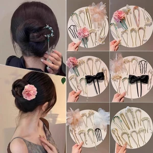 Kẹp tóc hoa hình chữ U