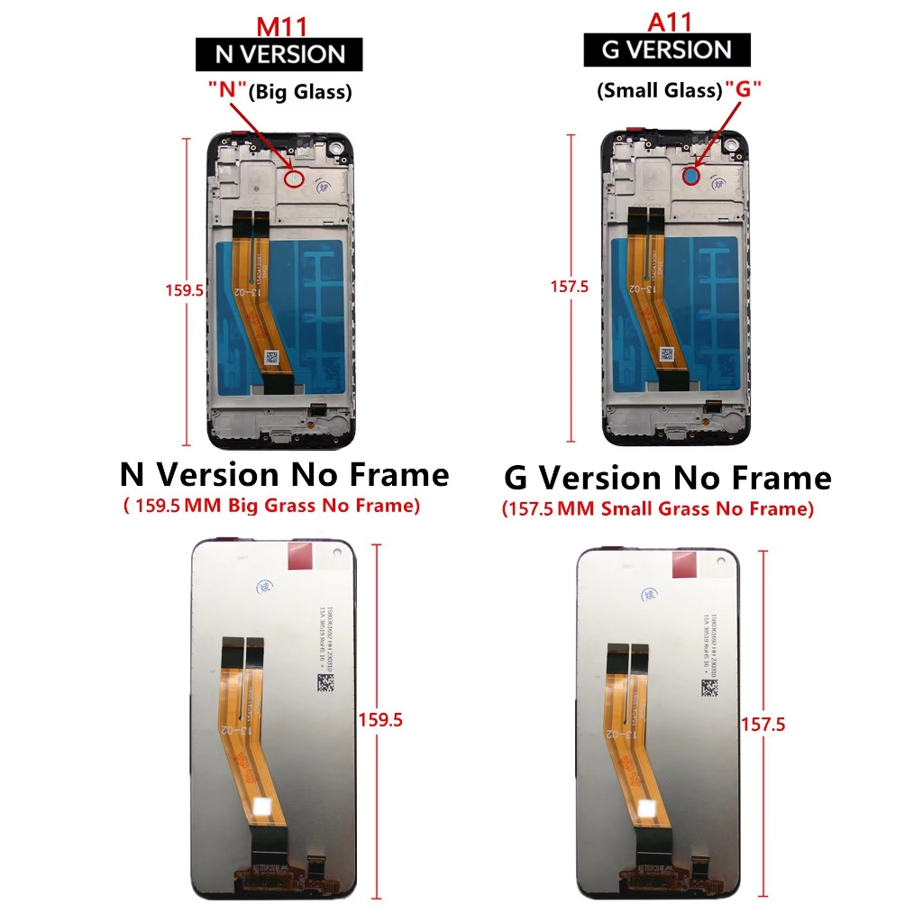 Màn hình LCD cho Samsung A11 A12 A13 A14 4G 5G Bộ số hóa màn hình cảm ứng