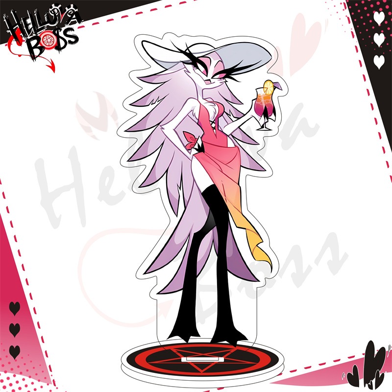 Helluva Boss DIY Acrylic Đứng Moxxxixie Quạt Nghệ Thuật Anime Để Bàn Màn Hình Hoạt Hình Mỹ Sưu Tập Quà Tặng
