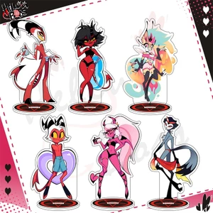 Helluva Boss DIY Acrylic Đứng Moxxxixie Quạt Nghệ Thuật Anime Để Bàn Màn Hình Hoạt Hình Mỹ Sưu Tập Quà Tặng