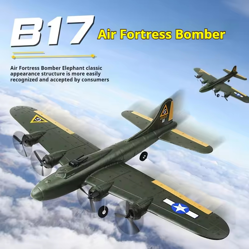 Fx817 RC máy bay cánh cố định xốp mô hình glider B17 pháo đài ném bom đồ chơi chiến đấu cho trẻ em