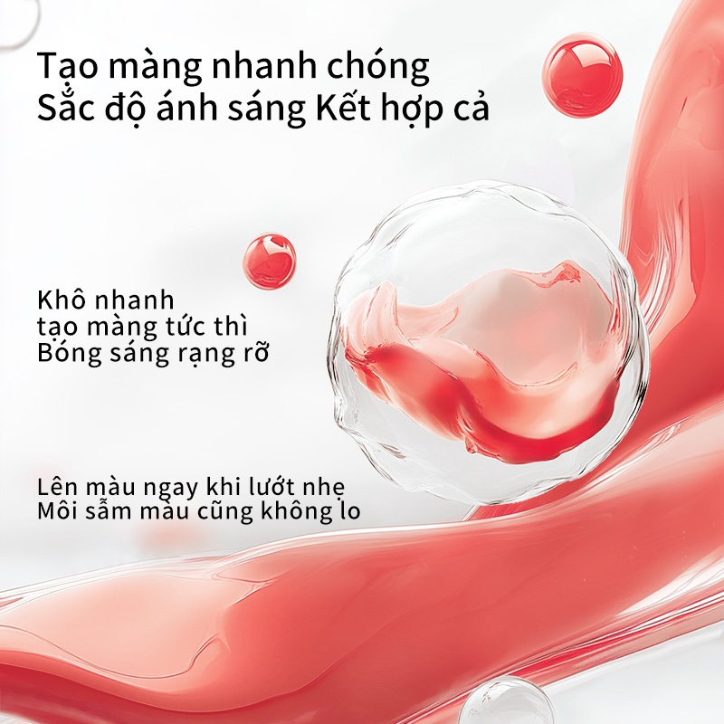 [KOL] Son Tint Mooekiss Hiệu Ứng Gương, Căng Bóng Môi, Tôn Da, Mỏng Nhẹ, Dễ Tán 1g