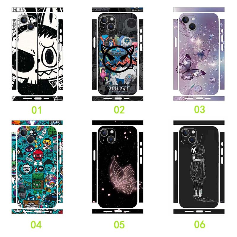 Dành Cho iPhone 12 11 Pro max mini x xs max xr Miếng Dán Bảo Vệ Mặt Sau full cover Trong Suốt Bảo Vệ Phim Hoạt Hình