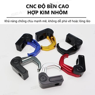 SEAMETAL Xe Máy Helment Lưu Trữ Móc Hợp Kim Nhôm Túi Hành Lý Móc Giá Đỡ Xe Máy Xe Tay Ga Tiện Ích Móc Treo Móc