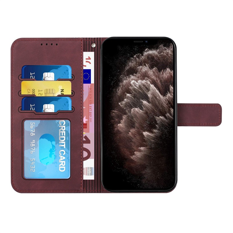 Dành Cho Xiaomi Poco C40 C55 C61 C65 C75 M6 X6 M7 X7 F7 Pro Ultra 4G 5G Flip Matte Da PU Vỏ Điện Thoại Khe Cắm Thẻ Và Giá Đỡ Ví Vỏ Bảo Vệ Chống Sốc