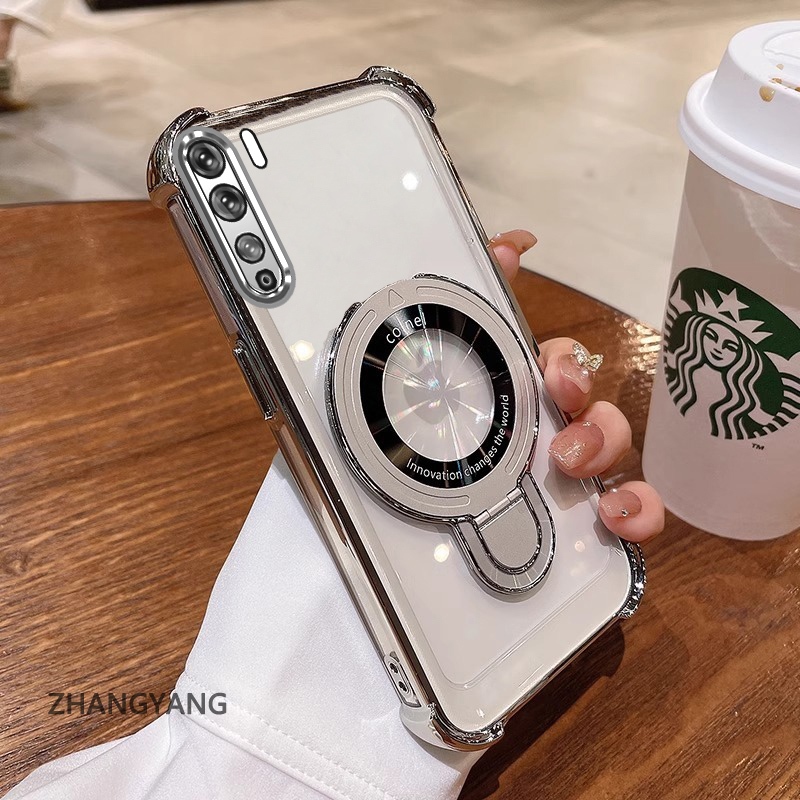 Ốp Điện Thoại Cho Huawei Nova 7 Nova 7 SE Thẩm Mỹ Thiết Kế Mới Vỏ Điện Thoại Mạ Điện Có Chức Năng Chống Rơi Bốn Góc Vỏ Mềm TPU Có Giá Đỡ Điện Thoại