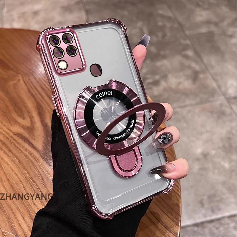 Ốp Điện Thoại Cho infinix hot 10s Thẩm Mỹ Thiết Kế Mới Vỏ Điện Thoại Mạ Điện Với Chức Năng Chống Rơi Bốn Góc Vỏ Mềm TPU Có Giá Đỡ Điện Thoại