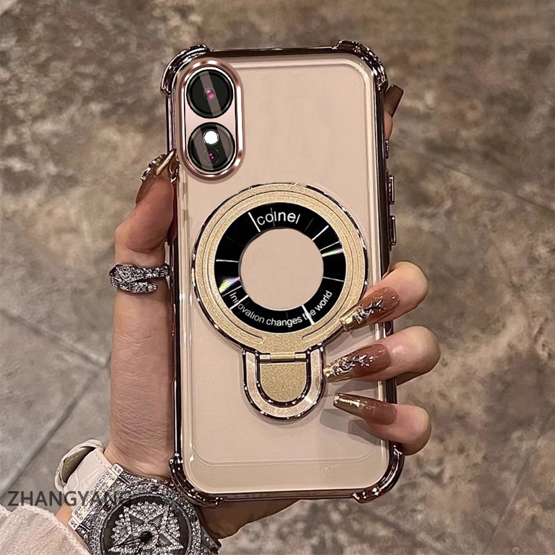 Ốp Điện Thoại Cho OPPO reno 8T 4G reno 8T 5G Thẩm Mỹ Thiết Kế Mới Vỏ Điện Thoại Mạ Điện Với Chức Năng Chống Rơi Bốn Góc Vỏ Mềm TPU Có Giá Đỡ Điện Thoại