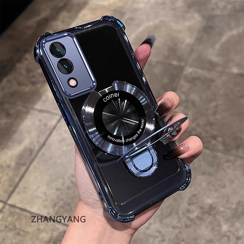 Ốp Điện Thoại Cho OPPO A3 Pro 5G Thẩm Mỹ Thiết Kế Mới Vỏ Điện Thoại Mạ Điện Với Chức Năng Chống Rơi Bốn Góc Vỏ Mềm TPU Có Giá Đỡ Điện Thoại