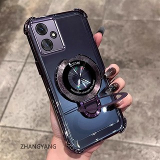 Ốp Lưng Cho OPPO A3X A3 Ốp Điện Thoại Silicon Chống Rơi Thẩm Mỹ Có Giá Đỡ Điện Thoại Chức Năng Thiết Kế Hình Chữ U Vỏ Mềm TPU Mới