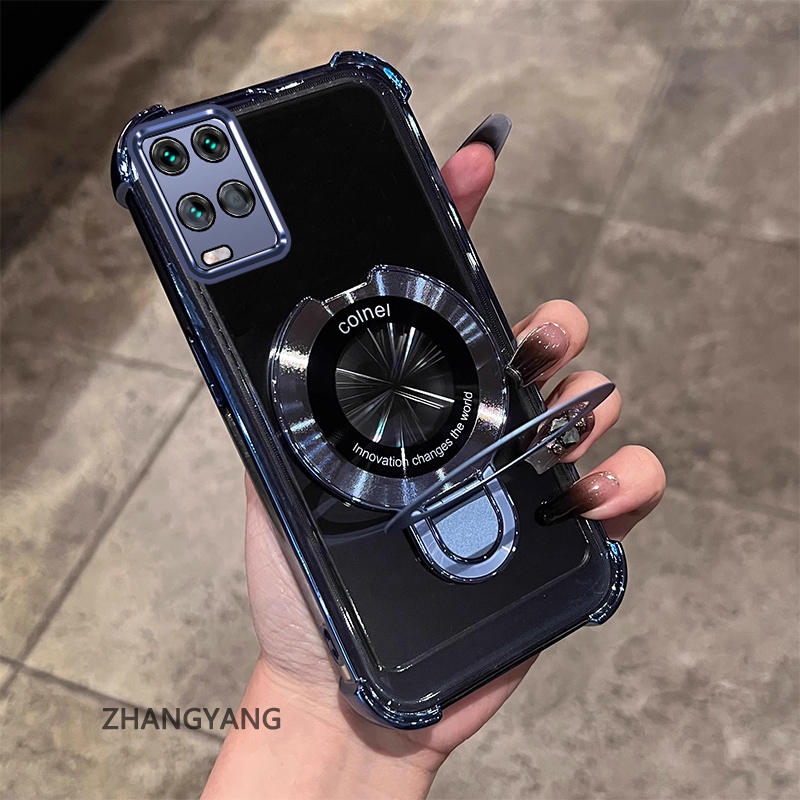 Ốp Điện Thoại Cho OPPO A54 4G Thẩm Mỹ Thiết Kế Mới Vỏ Điện Thoại Mạ Điện Với Chức Năng Chống Rơi Bốn Góc Vỏ Mềm TPU Có Giá Đỡ Điện Thoại
