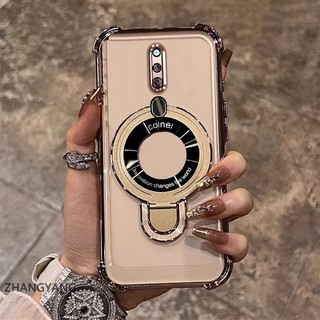 Ốp Lưng Cho OPPO F11 Vỏ Điện Thoại Silicon Chống Rơi Thẩm Mỹ Có Giá Đỡ Điện Thoại Chức Năng Thiết Kế Hình Chữ U Vỏ Mềm TPU Mới