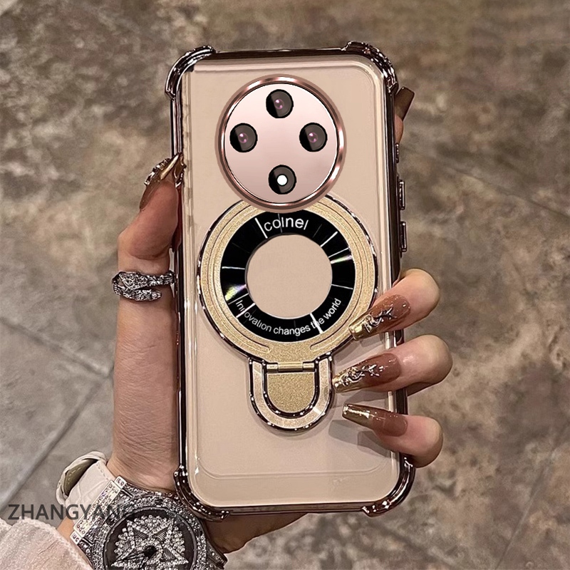 Ốp OPPO reno 12F 5G mạ điện TPU mềm, chống rơi bốn góc, kèm giá đỡ điện thoại