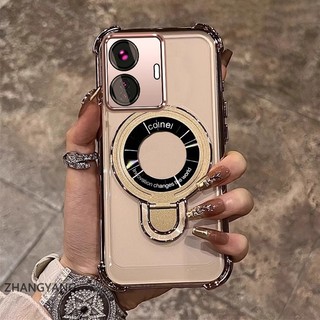 Ốp Lưng Cho Realme C55 Vỏ Điện Thoại Silicon Chống Rơi Thẩm Mỹ Có Giá Đỡ Điện Thoại Chức Năng Thiết Kế Hình Chữ U Vỏ Mềm TPU Mới