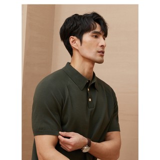 DICHUANGZHE Áo sơ mi Polo ngắn tay dệt kim Áo thun đơn giản thông thường