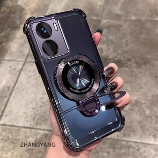 Ốp Lưng Cho Redmi 13C Thẩm Mỹ Mạ Điện Silicon Chống Rơi Vỏ Điện Thoại Có Chức Năng Giá Đỡ Điện Thoại Hình Chữ U Thiết Kế Vỏ Mềm TPU Mới