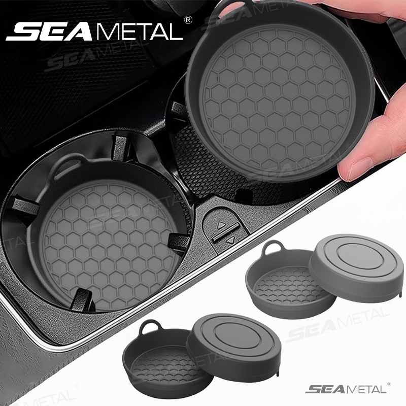SEAMETAL 2 Chiếc Xe Coaster Cốc Nước Silicone Chống Trơn Trượt Uống Chống Thấm Nước Cách Nhiệt Thảm