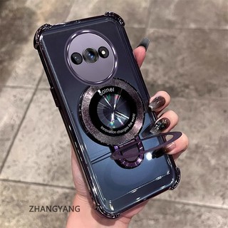 Ốp Lưng Cho Redmi A3 Vỏ Điện Thoại Silicon Chống Rơi Thẩm Mỹ Có Giá Đỡ Điện Thoại Chức Năng Thiết Kế Hình Chữ U Vỏ Mềm TPU Mới