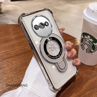 Ốp Lưng Cho Redmi A3 Vỏ Điện Thoại Silicon Chống Rơi Thẩm Mỹ Có Giá Đỡ Điện Thoại Chức Năng Thiết Kế Hình Chữ U Vỏ Mềm TPU Mới