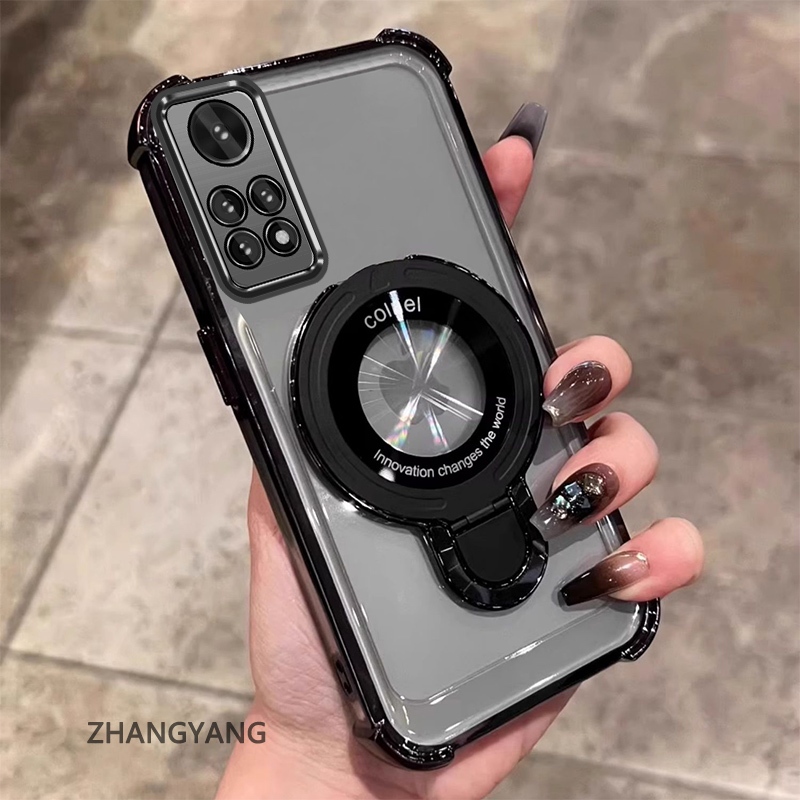 Ốp Điện Thoại Cho Redmi note 11 4G Pro note 11 Pro 5G Thẩm Mỹ Thiết Kế Mới Vỏ Điện Thoại Mạ Điện Với Chức Năng Chống Rơi Bốn Góc Vỏ Mềm TPU Có Giá Đỡ Điện Thoại