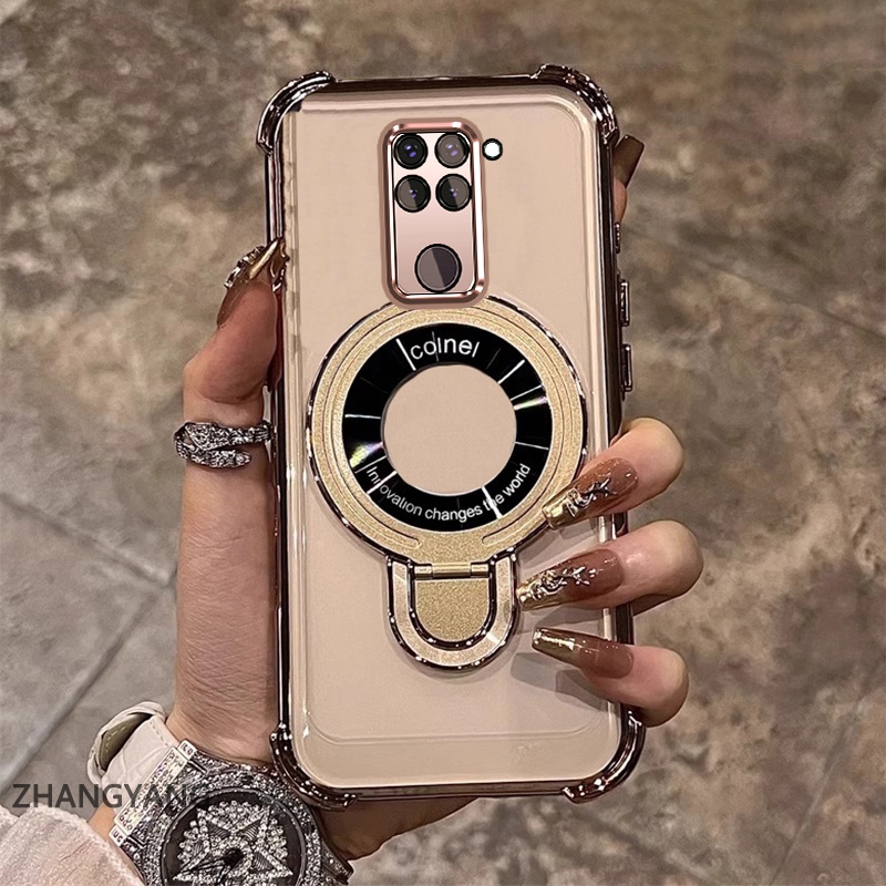 Ốp Điện Thoại Cho Redmi note 9 Thẩm Mỹ Thiết Kế Mới Vỏ Điện Thoại Mạ Điện Có Chức Năng Chống Rơi Bốn Góc Vỏ Mềm TPU Có Giá Đỡ Điện Thoại