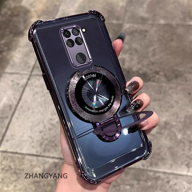 Ốp Điện Thoại Cho Redmi note 9 Thẩm Mỹ Thiết Kế Mới Vỏ Điện Thoại Mạ Điện Có Chức Năng Chống Rơi Bốn Góc Vỏ Mềm TPU Có Giá Đỡ Điện Thoại