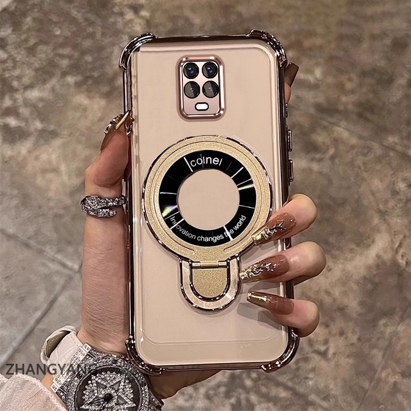 Ốp Lưng TPU Mạ Điện Cho Redmi Note 9S/Note 9 Pro, Thiết Kế Thẩm Mỹ, Chống Rơi 4 Góc, Có Giá Đỡ