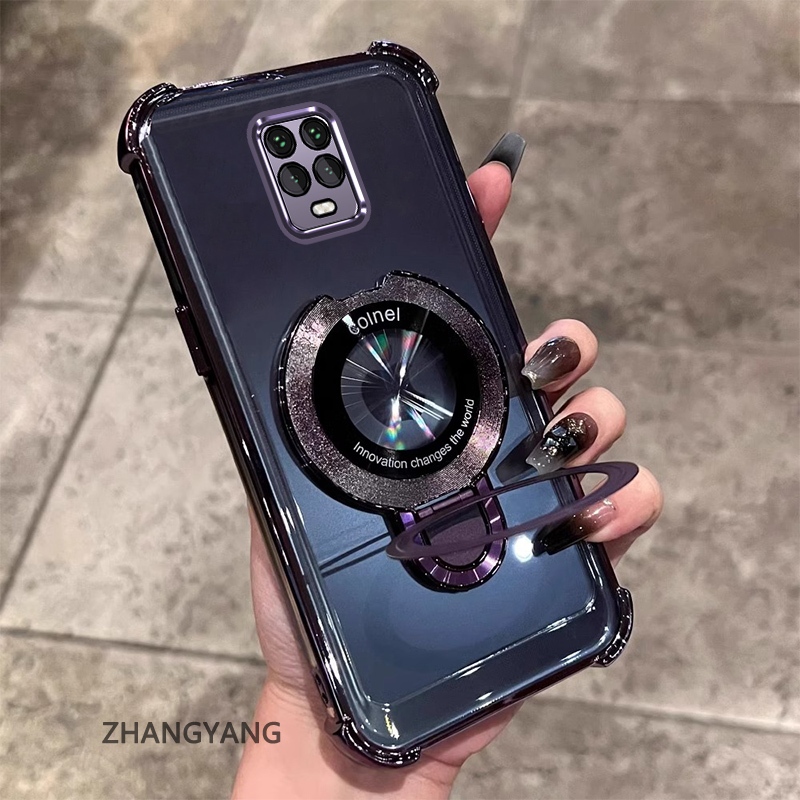 Ốp Lưng TPU Mạ Điện Cho Redmi Note 9S/Note 9 Pro, Thiết Kế Thẩm Mỹ, Chống Rơi 4 Góc, Có Giá Đỡ