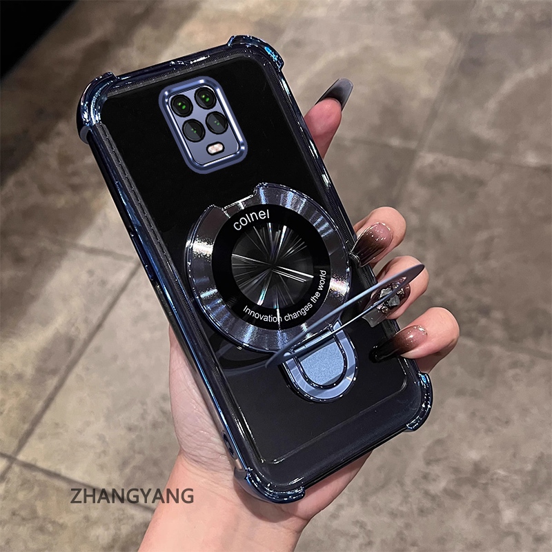 Ốp Lưng TPU Mạ Điện Cho Redmi Note 9S/Note 9 Pro, Thiết Kế Thẩm Mỹ, Chống Rơi 4 Góc, Có Giá Đỡ