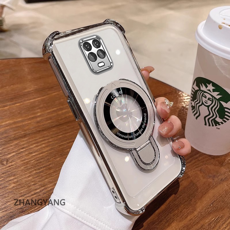 Ốp Lưng TPU Mạ Điện Cho Redmi Note 9S/Note 9 Pro, Thiết Kế Thẩm Mỹ, Chống Rơi 4 Góc, Có Giá Đỡ