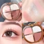Xixi Eyeshadow Bảng Phấn Mắt Ba Màu Phấn Mắt Phấn Matte Long Lanh Ngọc Trai Phấn Mắt Bảng Phấn Mắt Tự Nhiên Làm Sáng Matte Eye Shadow Palette NO.D517