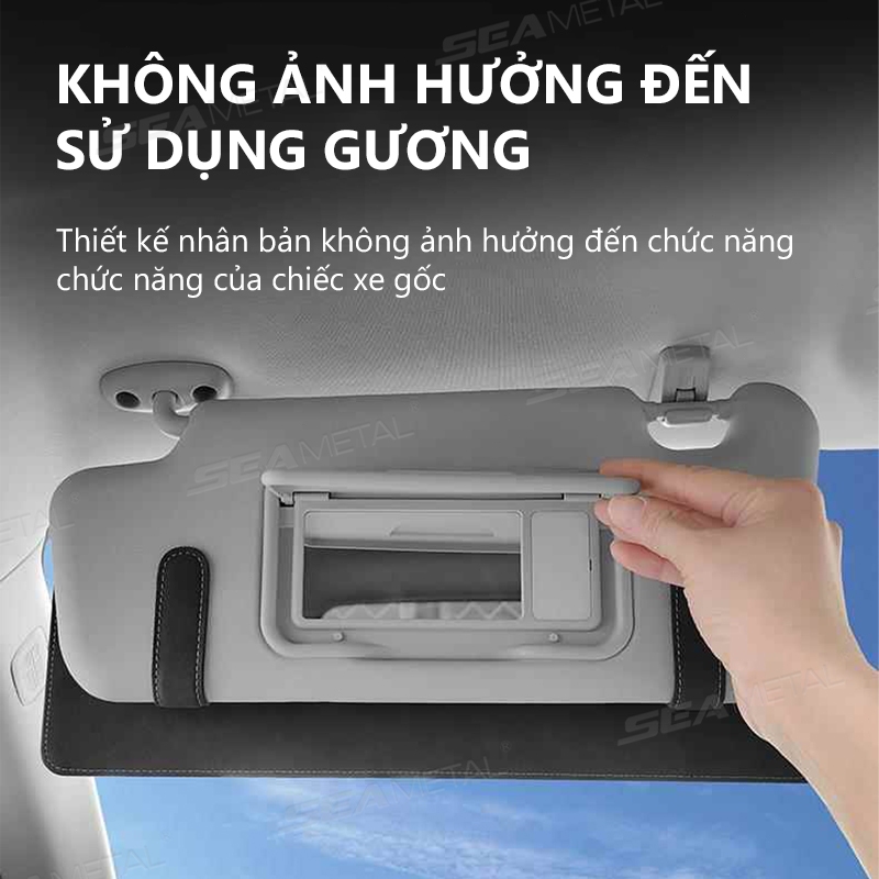 SEAMETAL Có Thể Điều Chỉnh Tấm Che Nắng Ô Tô Mở Rộng Lắp Đặt Nhanh Chất Liệu Da Lộn Chống Nắng Kèm Thích Hợp Cho Trải Nghiệm Lái Xe An Toàn