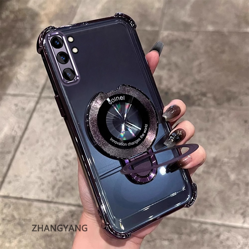 Ốp Lưng Samsung Note 10/Note 10+/Note 10 Pro, thiết kế mạ điện mới, TPU mềm, chống rơi 4 góc, kèm giá đỡ