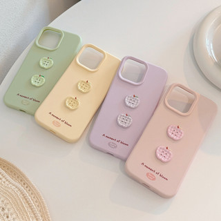 Ốp điện thoại silicon màu vàng hồng 3D dễ thương cho iPhone 17Promax 16 Pro Max 12 13 14 15 Promax Vỏ di động nữ tính ngọt ngào chống sốc