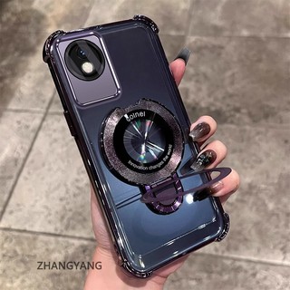 Ốp Lưng Dành Cho vivo Y02 Y02A Y02T Ốp Điện Thoại Silicon Chống Rơi Thẩm Mỹ Có Giá Đỡ Điện Thoại Chức Năng Thiết Kế Hình Chữ U Vỏ Mềm TPU Mới