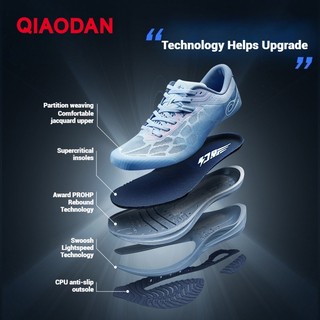 Qiaodan WIDE Giày Chạy Bộ Nam Rộng Phù Hợp Chống Sốc Mềm Thoáng Khí Hỗ Trợ Vòm QDB023252292