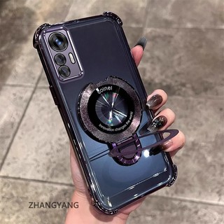 Ốp Lưng Cho Xiaomi 12 12s 12x 12 Pro 12s Pro Vỏ Điện Thoại Silicon Chống Rơi Mạ Điện Thẩm Mỹ Có Giá Đỡ Điện Thoại Chức Năng Thiết Kế Hình Chữ U Vỏ Mềm TPU Mới