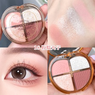 Bảng phấn mắt độ bão hòa thấp 4 màu XIXI - Phấn mắt màu hồng mờ / ngọc trai Trang điểm mắt chống thấm nước & sắc tố cao M03
