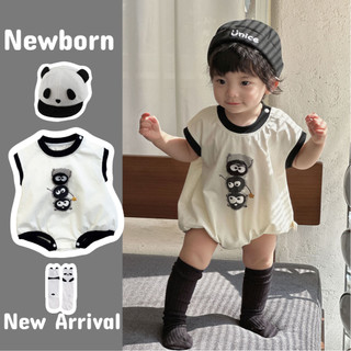 Spirited Away Baby Cotton Hoạt hình dễ thương Bóng than Elf dáng rộng vừa vặn áo liền quần mùa hè mềm mại và thoải mái (0-24 tháng)